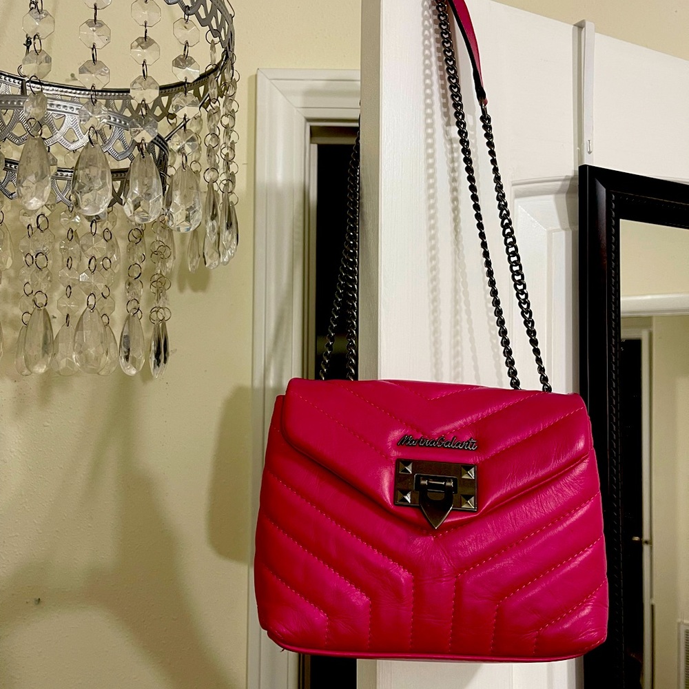 Marina Galenti Hot Pink leather crossbody bag 💋